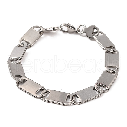 Tarnish Resistant 201 Stainless Steel Mariner Link Chain Bracelets BJEW-B078-52P-1