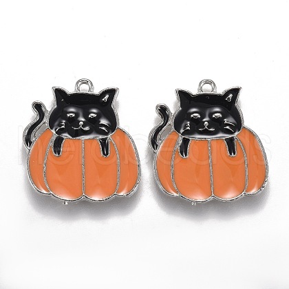 Autumn Theme Alloy Enamel Pendants X-ENAM-J649-06P-01-1