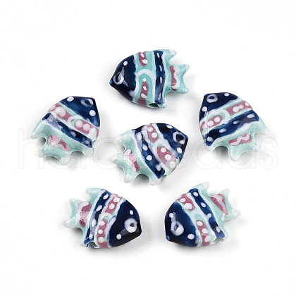 Handmade Porcelain Beads PORC-N009-08F-1