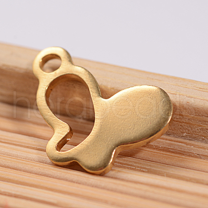 Butterfly Ion Plating(IP) 304 Stainless Steel Charms STAS-L159-10G-1