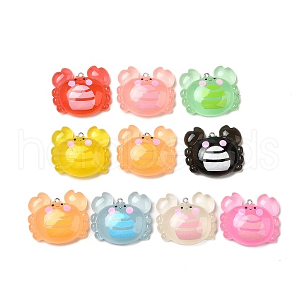 Transparent Resin Pendants FIND-I044-09-1