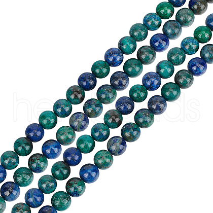 GOMAKERER 2 Strands Natural Chrysocolla and Lapis Lazuli Beads Strands G-GO0001-38A-1