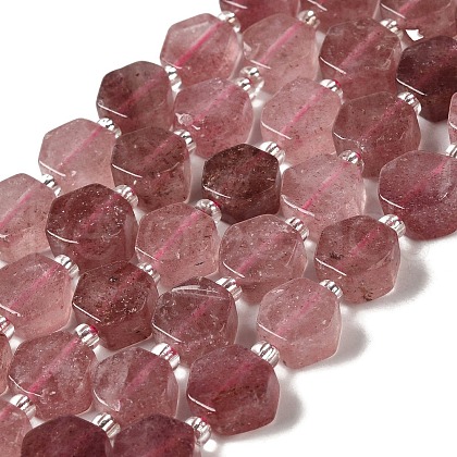 Natural Strawberry Quartz Beads Strands G-P534-A03-01-1