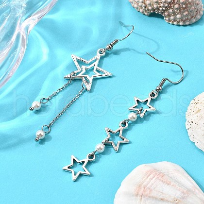 Tibetan Style Alloy Dangle Earrings EJEW-TA00651-1