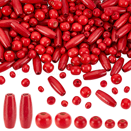   Dyed Natural Wood Beads WOOD-PH0003-12A-1