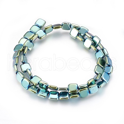 Electroplated Non-magnetic Synthetic Hematite Beads Strands G-P392-A01-1