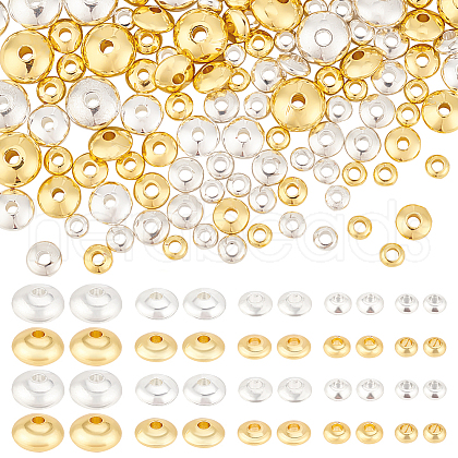 BENECREAT 160Pcs 10 Style Brass Beads KK-BC0013-01-1