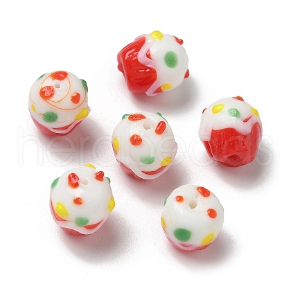 Handmade Lampwork Bumpy Beads LAMP-M022-01G-1