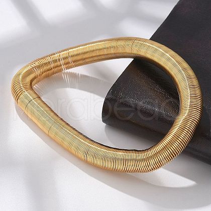 304 Stainless Steel Stretch Bangles BJEW-S161-03A-G-1