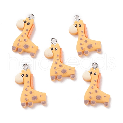 Opaque Resin Pendants RESI-F030-16-1