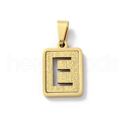304 Stainless Steel Alphabet Pendants STAS-S152-01G-E-1