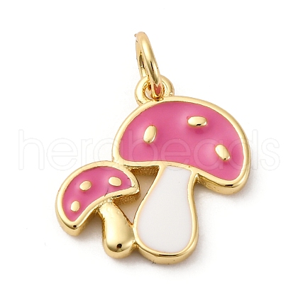 Brass Enamel Pendants KK-Q098-15G-02C-1