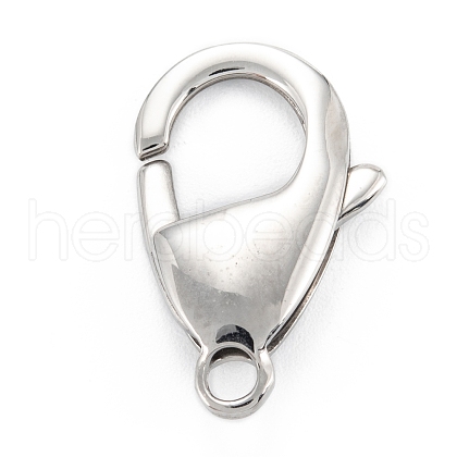 304 Stainless Steel Lobster Claw Clasps STAS-C024-12P-1