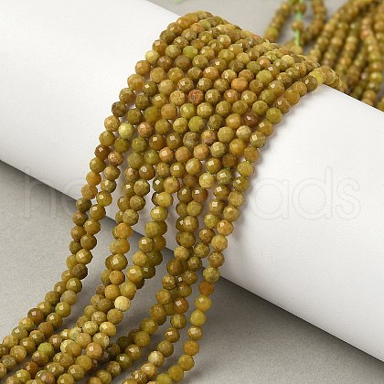 Natural Yellow Green Opal Beads Strands G-D306-A06-3mm-1