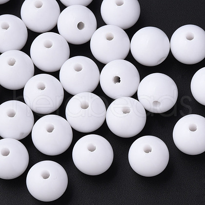 Opaque Acrylic Beads MACR-S370-C14mm-01-1