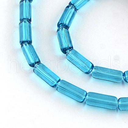 Transparent Glass Bead Strands GLAA-R162-10x4-03-1