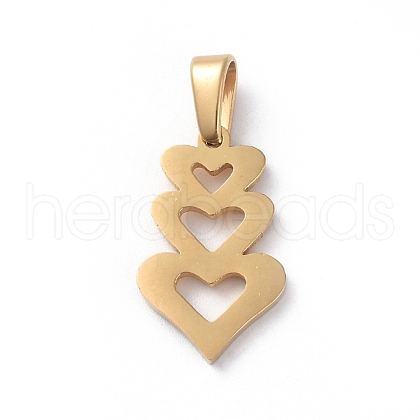 304 Stainless Steel Pendants STAS-I127-018G-1