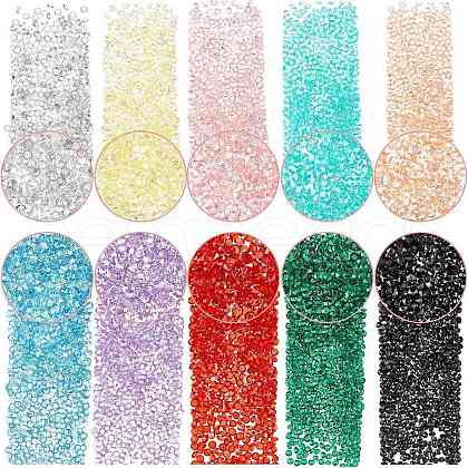 Olycraft 10Bag 10 Color Transparent Acrylic Rhinestone Cabochons TACR-OC0001-08-1