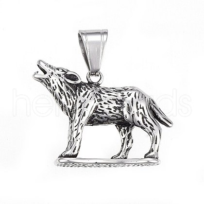 304 Stainless Steel Pendants STAS-O106-43AS-1