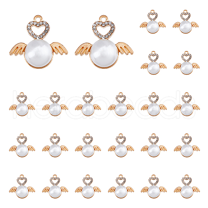 DICOSMETIC 40Pcs Alloy Rhinestone Pendants FIND-DC0002-97-1