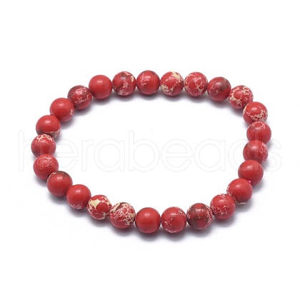 Synthetic Regalite Bead Stretch Bracelets BJEW-K212-C-026-1-1