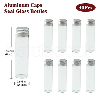 30Pcs Empty Glass Bead Storage Tubes AJEW-YW0001-16D-1