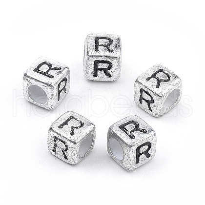 Plated Acrylic Beads X1-PB43C9308-R-1