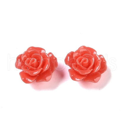 Synthetic Coral 3D Flower Rose Beads CORA-A005-14mm-22-1