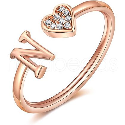 Adjustable Brass Rhinestone Cuff Rings FS-WG29D83-30-1