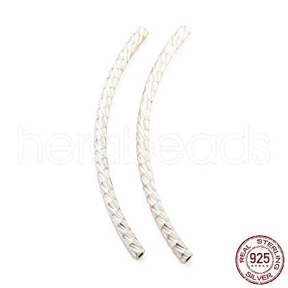 925 Sterling Silver Tube Beads STER-Q191-01B-S-1