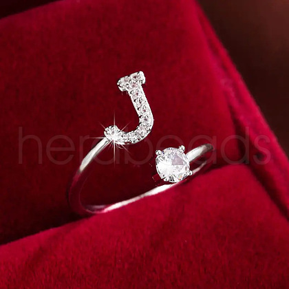 Brass & Cubic Zirconia Cuff Rings WG53F6D-10-1