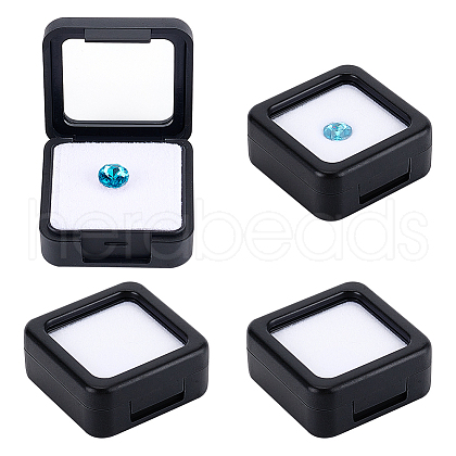 Square Acrylic Loose Diamond Display Boxes CON-WH0107-11B-01-1