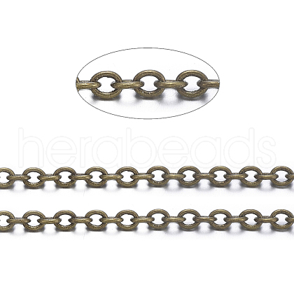 Brass Cable Chains X-CHC027Y-AB-1