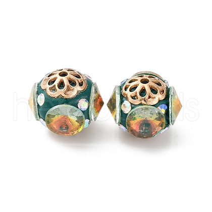 Handmade Resin Indonesia Round Beads IPDL-P005-14KCG-01-1