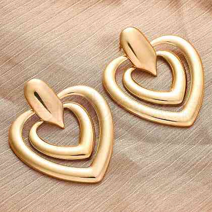 304 Stainless Steel Stud Earrings EJEW-Z098-10G-1