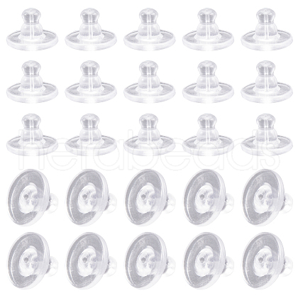 SOFPLATE Clear Silicone Full-covered Ear Nuts FIND-SP0001-18C-1