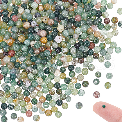  3 Strands Natural Indian Agate Beads Strands G-NB0005-32-1