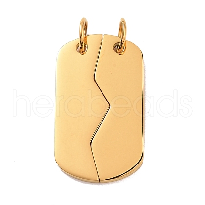 PVD Vacuum Plating Blank 304 Stainless Steel Split Pendants STAS-D188-01G-1