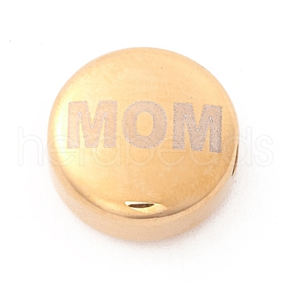 Mother's Day PVD Vacuum Plating 304 Stainless Steel  Beads STAS-A059-05G-1