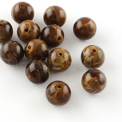 Round Imitation Gemstone Acrylic Beads X-OACR-R029-8mm-23-1