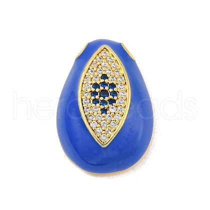 Rack Plating Brass Micro Pave Cubic Zirconia Pendants KK-P277-28G-07-1