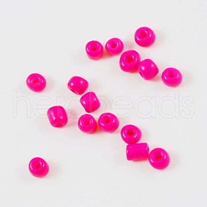 Baking Paint Glass Seed Beads SEED-S004-Y7-1