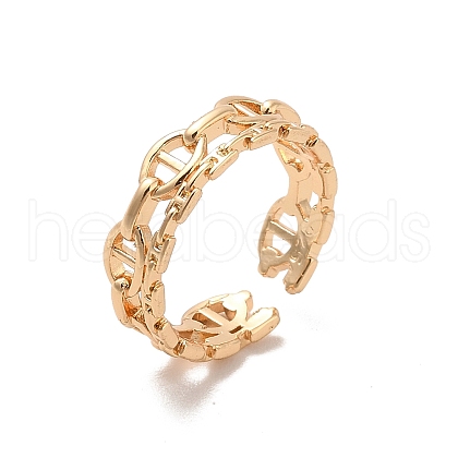 Brass Micro Pave Open Cuff Rings RJEW-R146-12A-G-1