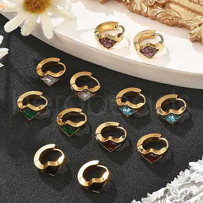 304 Stainless Steel Hoop Earrings EJEW-P309-05G-1