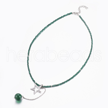 Natura Malaysia Jade Pendant Necklaces NJEW-K108-07A-1