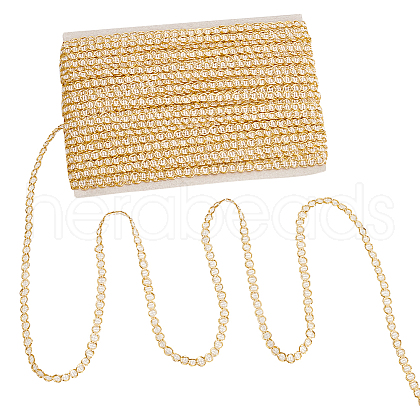 Polyester Thread & Filigree Braided Lace Trim OCOR-WH0097-13B-1