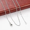 Tarnish Resistant 304 Stainless Steel Cable Chain Necklaces NJEW-M124-01P-3