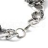 Retro Alloy Lion Link Chain Bracelets for Women Men BJEW-L684-006AS-3
