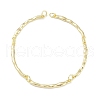 Brass Textured Bar Link Chain Bracelet Making KK-U020-04G-1