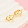 Brass Clear Cubic Zirconia Hoop Earrings EJEW-Q016-07G-2